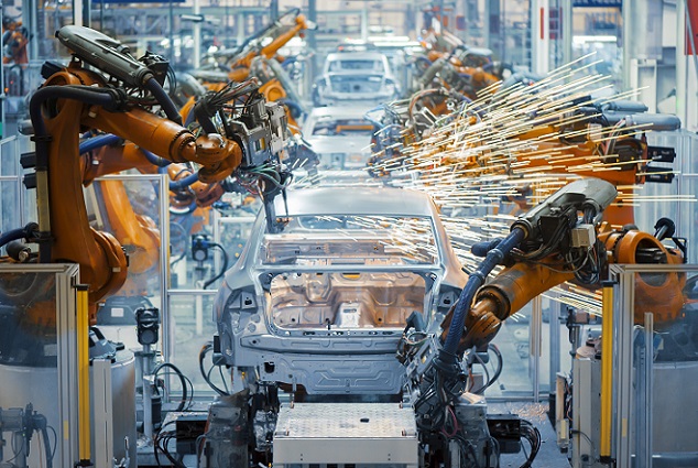 Robotisering in auto industrie
